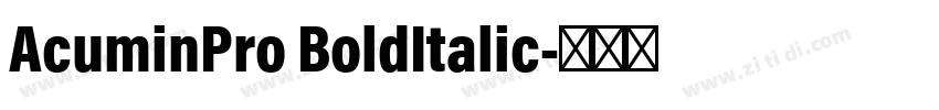 AcuminPro BoldItalic字体转换